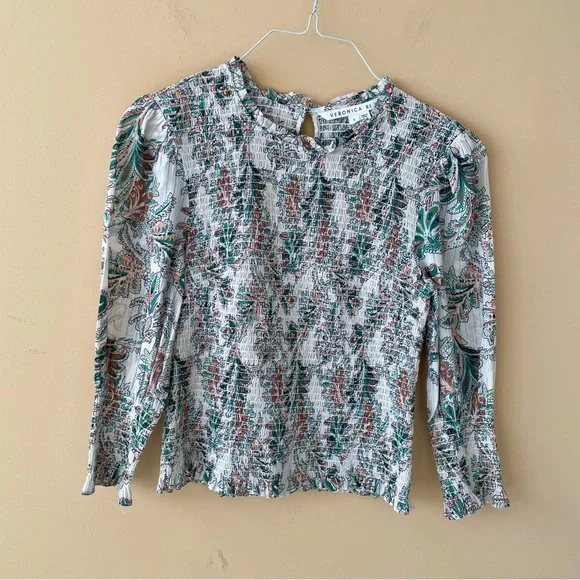 Veronica Beard Smocked Top - Picture 9 of 12